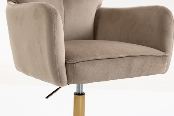 HR250K Latte modern velúr szék arany lábbal