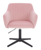 HR190CROSS Púder Rózsaszín Modern Velúr Szék Fekete lábbal