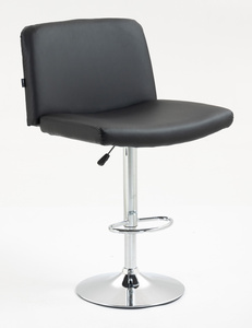 HR150W Fekete Modern Műbőr Szék Krómozott lábbal