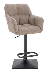 HR550KW Latte modern boucle szék fekete lábbal