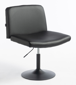 HR150N Fekete Modern Műbőr Szék Fekete lábbal