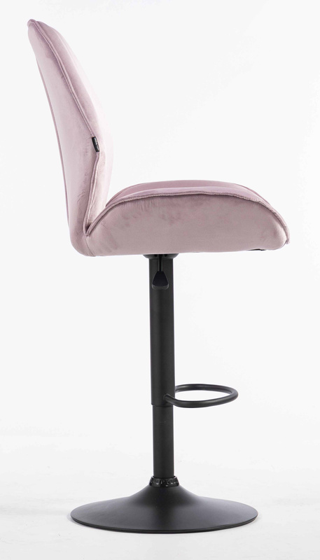 HR350W Halványlila modern velúr szék fekete lábbal