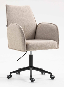 HR280K Latte modern boucle szék fekete lábbal