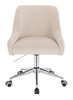 HR920K Krémszínű Modern Velúr Szék Krómozott lábbal
