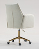 HR280K Krémszínű modern boucle szék arany lábbal