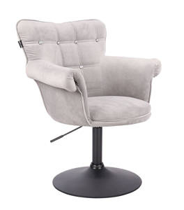 HR804CN Acél modern velúr szék fekete lábbal