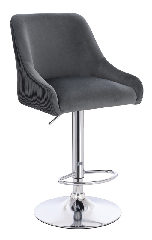 HR920W Grafit Modern Velúr Szék Krómozott lábbal