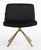 HR150 CSILLAGLÁB Fekete Modern Velúr Szék Arany lábbal