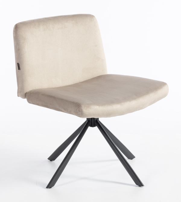 HR150 CSILLAGLÁB Latte Modern Velúr Szék Fekete lábbal