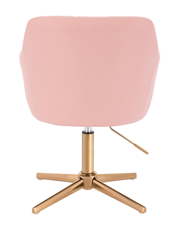 HC190CROSS Rózsaszín Modern Műbőr Szék Arany lábbal