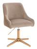 HR920CROSS Latte Modern Velúr Szék Arany lábbal