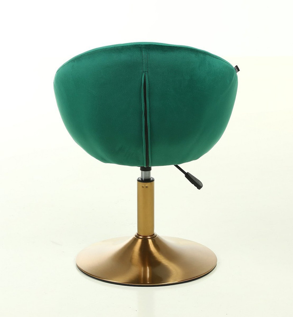HR948N Sötétzöld Modern Velúr Szék Arany lábbal