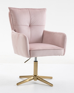 HR250CROSS Púder Rózsaszín modern velúr szék arany lábbal