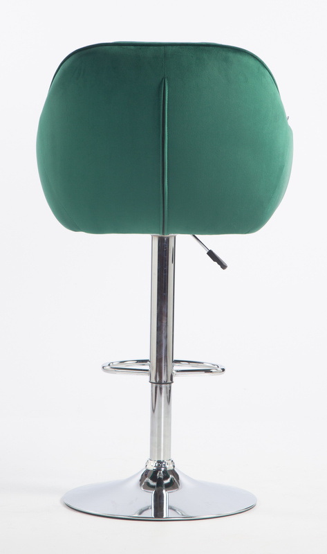 HR2055W Sötétzöld Modern Velúr Szék Krómozott lábbal