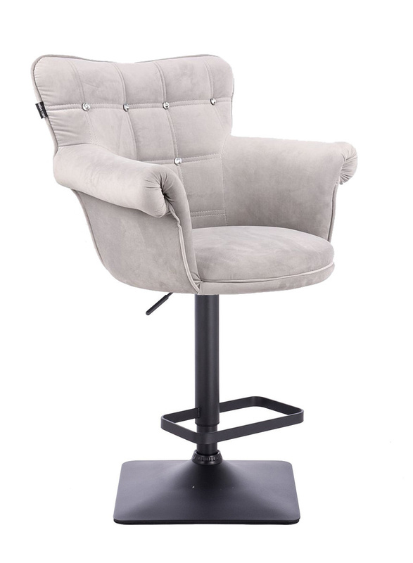 HR804KW Acél modern velúr szék fekete lábbal