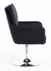 HR250N Fekete modern velúr szék krómozott lábbal