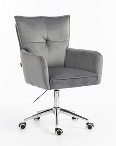 HR250K Grafit modern velúr szék krómozott lábbal