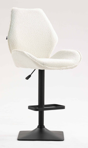 HR350KW Krémszínű modern boucle szék fekete lábbal