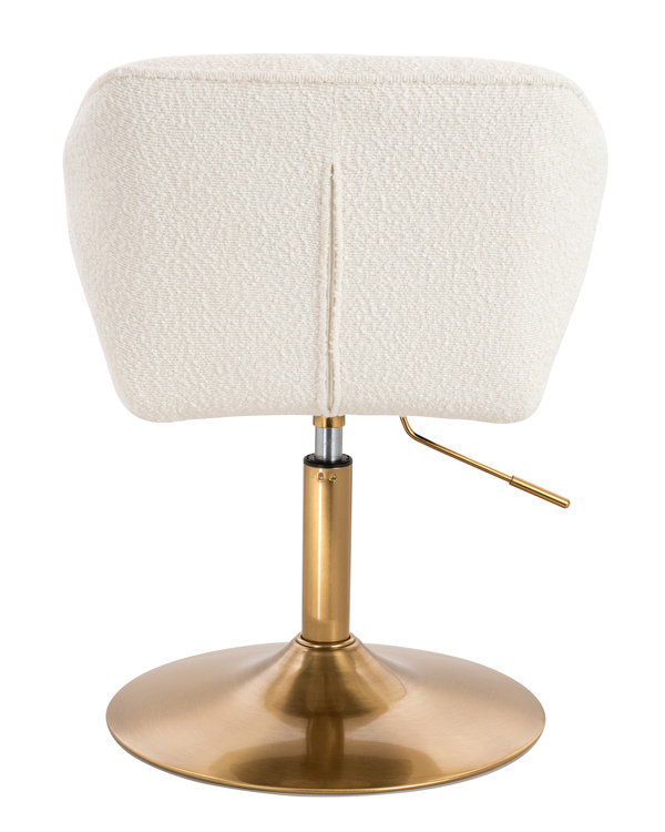 HR111N Krémszínű modern boucle szék arany lábbal