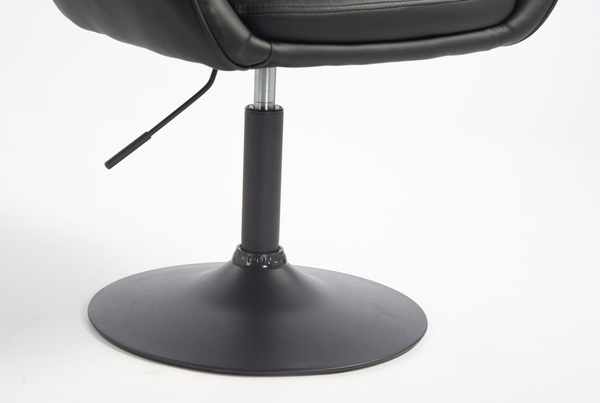 HR2055N Fekete Modern Műbőr Szék Fekete lábbal