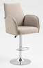 HR280W Latte modern boucle szék krómozott lábbal