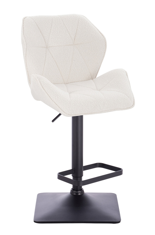 HR212KW Krémszínű modern boucle szék fekete lábbal