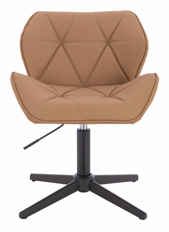 HR111CROSS Karamell Műbőr Premium Soft szék fekete lábbal