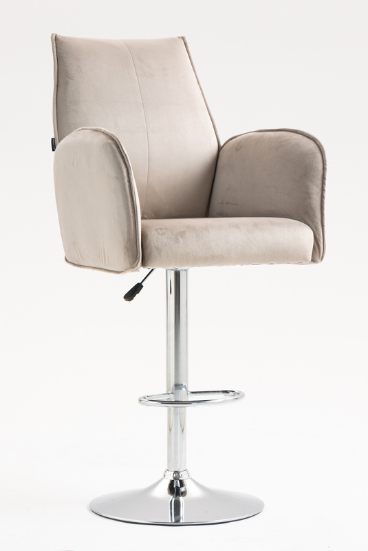 HR280W Latte Modern Velúr Szék Krómozott lábbal