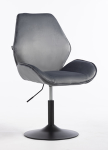 HR350N Grafit modern velúr szék fekete lábbal