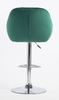 HR2055W Sötétzöld Modern Velúr Szék Krómozott lábbal