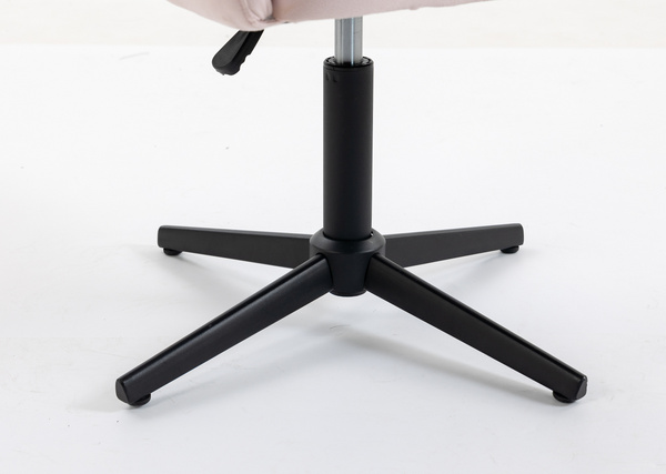 HR250CROSS Púder Rózsaszín modern velúr szék fekete lábbal