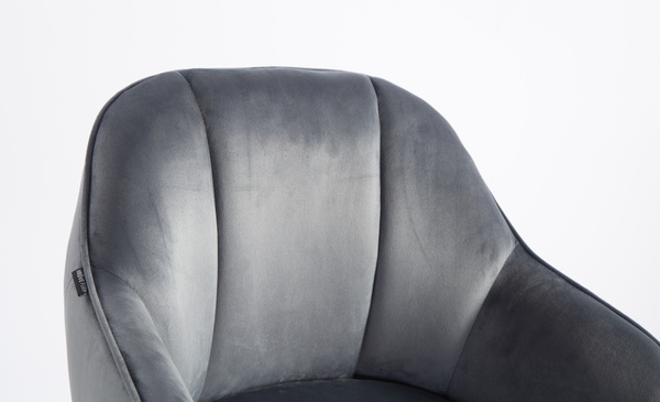 HR2055W Grafit Modern Velúr Szék Krómozott lábbal