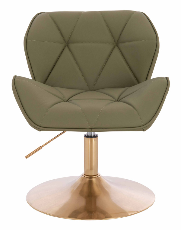 HR111N Khaki Műbőr Premium Soft szék arany lábbal