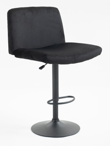 HR150W Fekete Modern Velúr Szék Fekete lábbal