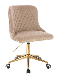 HR940K Latte Modern Velúr Szék Arany lábbal