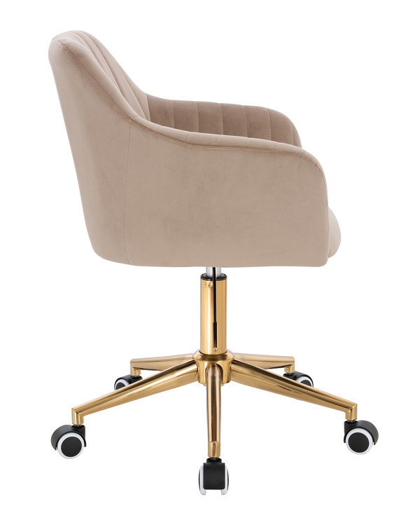 HR190K Latte Modern Velúr Szék Arany lábbal