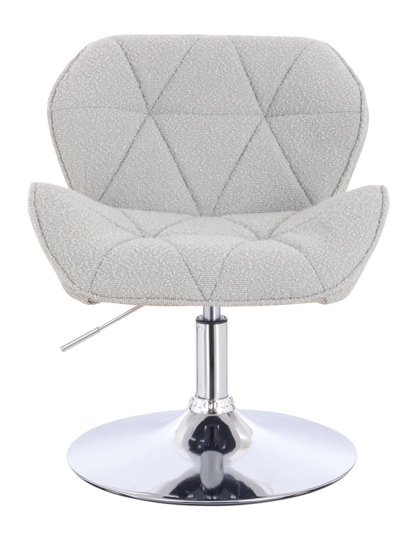 HR111N Szürke modern boucle  szék krómozott lábbal