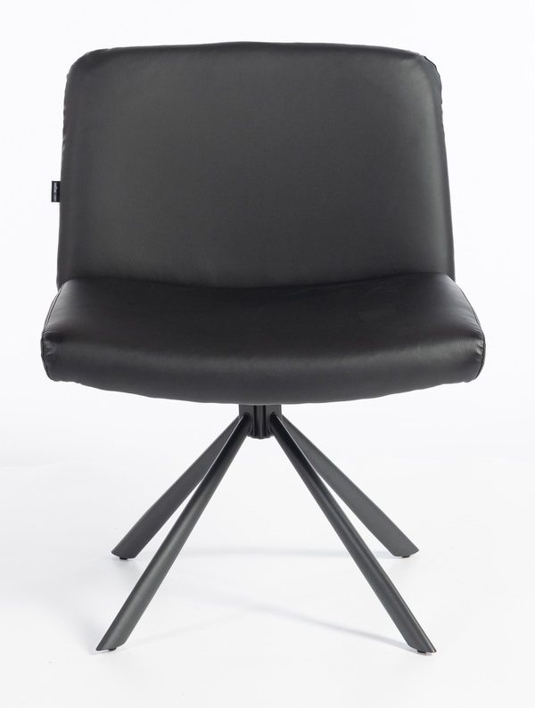 HR150 CSILLAGLÁB Fekete Modern Műbőr Szék Fekete lábbal