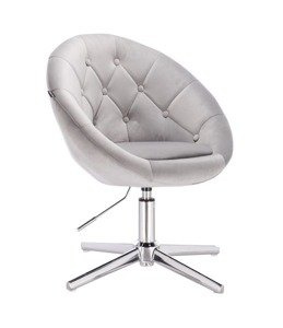 HR8516CROSS Acél modern velúr szék