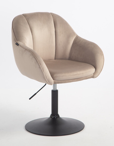 HR2055N Latte Modern Velúr Szék Fekete lábbal