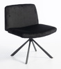 HR150 CSILLAGLÁB Fekete Modern Velúr Szék Fekete lábbal