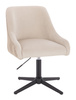 HR920CROSS Krémszínű Modern Velúr Szék Fekete lábbal