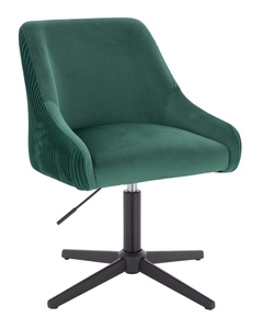 HR920CROSS Sötétzöld Modern Velúr Szék Fekete lábbal