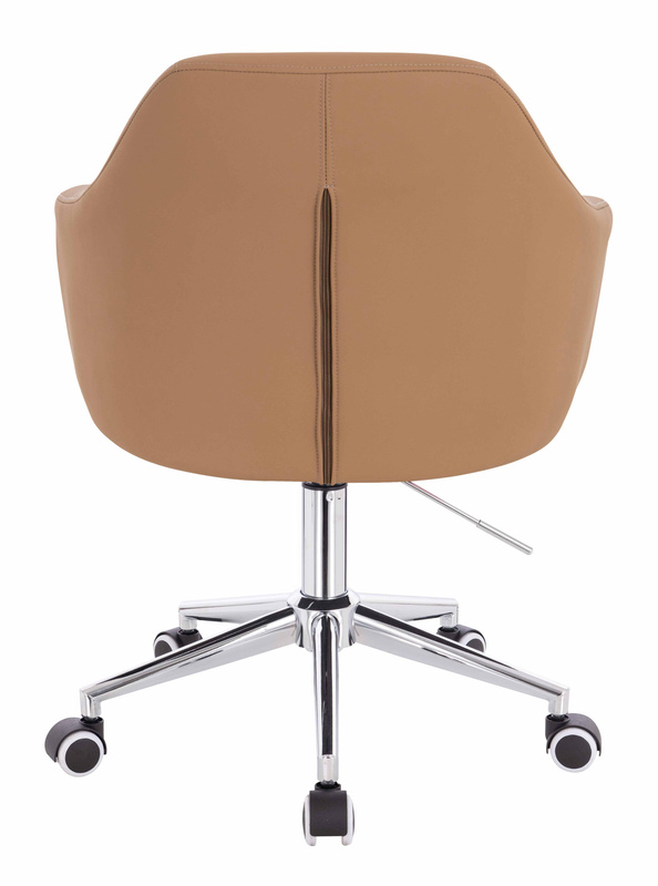 HR831K Karamell Műbőr Premium Soft szék Krómozott lábbal