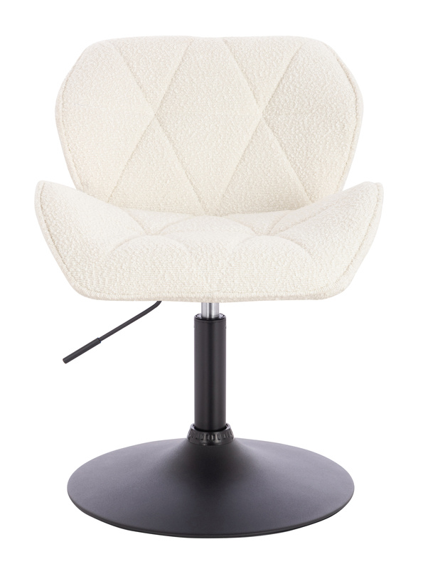 HR111N Krémszínű modern boucle szék fekete lábbal