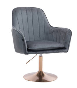 HR2022N Grafit modern velúr szék arany lábbal
