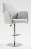HR280W Szürke modern boucle szék krómozott lábbal