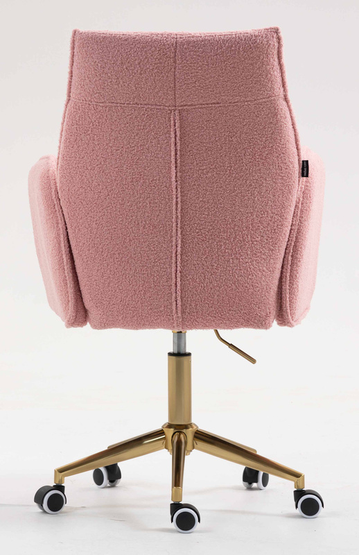 HR280K Púder Rózsaszín modern boucle szék arany lábbal