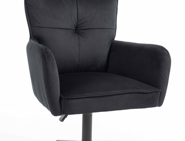 HR250K Fekete modern velúr szék fekete lábbal