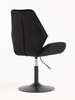 HR350N Fekete modern velúr szék fekete lábbal